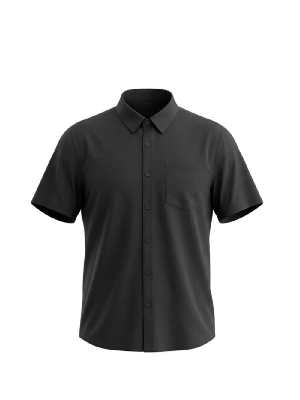 COOFANDY Men's Short Sleeve Dress Shirt Black 2XL Wrinkle-Free Stretch Button Up